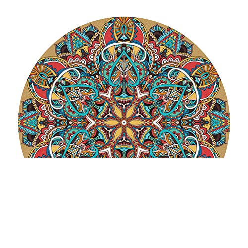 XJRS bodenmatte Halbkreisförmige Hartboden-Stuhlmatten Leise Teppiche für Teppich und Boden rutschfeste Bodenschutzmatte Kurzer Stapel Leicht Zu Reinigen(Size:50×75cm(19×29in),Color:C.)