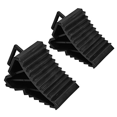 Gorgeri Reifenschlupfstopper, 2 Stück ABS Kunststoff Auto Anti Rutsch Block Reifenschlupfstopper Achsmessblock (schwarz), Auto Stopper räder