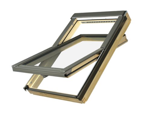 134 x 140 - FAKRO FTP - Schwingfenster Holz FTP-V U3 mit Dauerlüftung und EDR für Dachziegel