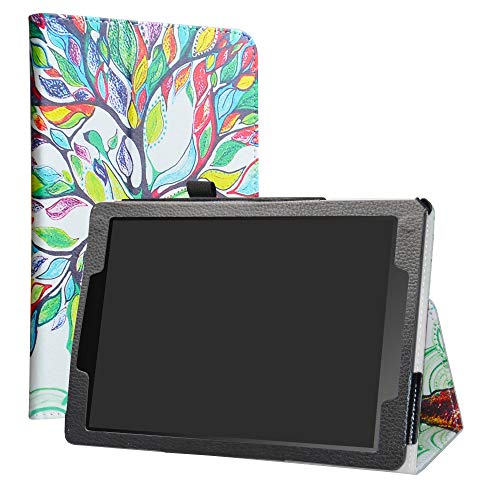 LiuShan ASUS Chromebook Tablet CT100PA hülle, Folding PU Leder Tasche Hülle Case mit Ständer für 9.7" ASUS Chromebook Tablet CT100PA Android Tablet,Love Tree