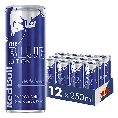 Red Bull Energy Drink Heidelbeere Dosen Getränke Blue Edition 12er Palette, EINWEG (12 x 250 ml)