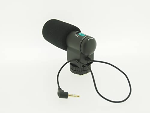vhbw externes Stereo Mikrofon passend für Nikon D750, D800, D4, D4s.