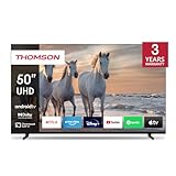Thomson 50 Zoll (126 cm) UHD Fernseher Smart Android TV (WLAN, HDR, Triple Tuner DVB-C/S2/T2, Sprachsteuerung, Netflix, YouTube, Prime Video, Disney+) – 50UA5S13-2023