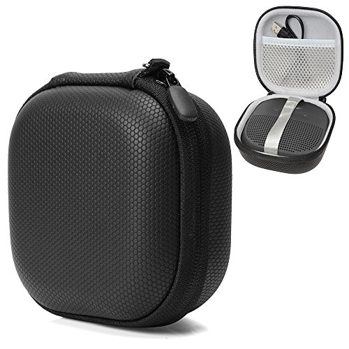 CaseSack Bluetooth-Lautsprecherhülle für Bose SoundLink Micro Portable Outdoor Lautsprecher, maßgeschneidert, Netz-Ladekabeltasche, abnehmbarer Handgelenkgriff