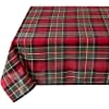 Weihnachten Tischdecke rot kariert Tischdecke Weihnachtsdekorationen Polyester Rechteck kariert Tischdecken schottischen Tartan Plaid Tischdecke für Xmas Dinner, Silvester, Esszimmer (140 x 220 cm)