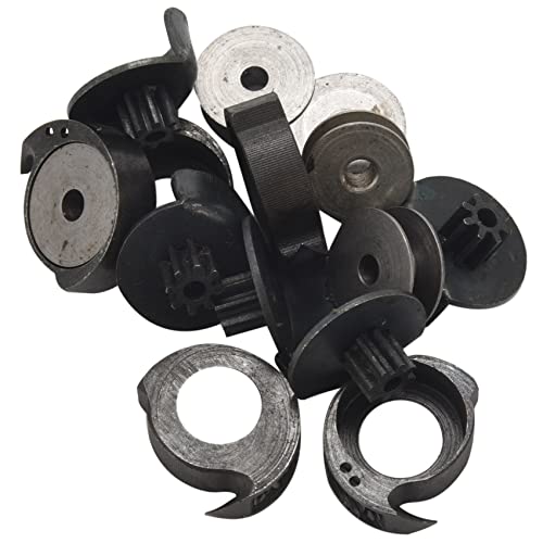 Casstad 5 Sets/Lot Komplettes Set Spulenstange für Schuhe Nähen Reparatur Maschinenteile, schwarz / silber, 17mm