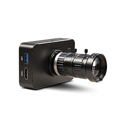 MOKOSE 4K HDMI Industrie Kamera C/CS-Mount Lehre Webcam mit 10-50MM Telezoom-Manuelles Objektiv