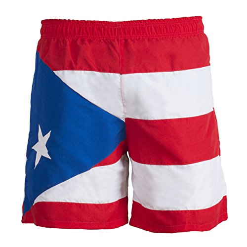 Puerto Rico Nationalflagge Unisex Cruise Badehose Sport Bermuda Shorts Strand Hosen Hose - M