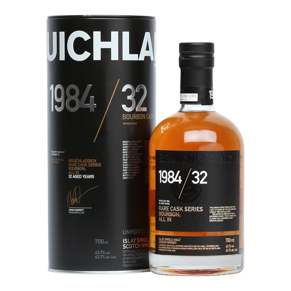 Bruichladdich 1984/32 Years Old RARE CASK SERIES Bourbon: All In + GB 43,7% Vol. 0,7 l
