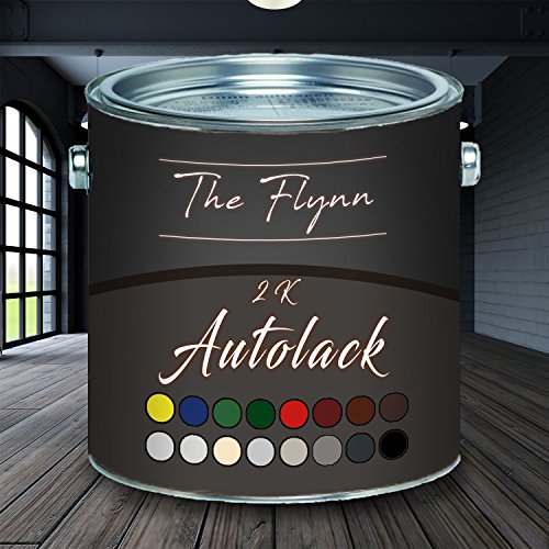 The Flynn hochwertiger 2-Komponentenlack Autolack/Landmaschinenlack mit passendem Härter - glänzend - Farbauswahl (RAL 3000 Feuerrot, 1 L)