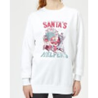 DC Santa's Helpers Damen Weihnachtspullover - Weiß - M - Weiß