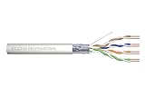 DIGITUS 305 m Cat 5e Netzwerkkabel - F-UTP Simplex - BauPVO Eca - PVC Mantel - 100 MHz Kupfer AWG 24/1 - PoE Kompatibel - LAN Kabel Verlegekabel Ethernet Kabel - Grau