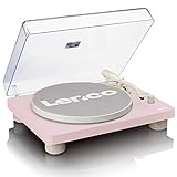 Lenco LS-50 - Plattenspieler mit Lautsprecher - USB - Riemenantrieb - Vorverstärker - 33, 45 und 78 U/min - Auto-Stopp - Vinyl zu MP3 - Pink