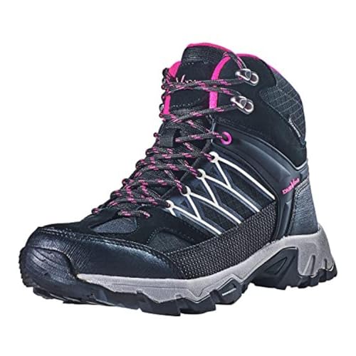 Black Crevice Damen Trekkingschuhe High, Wasserdicht, schwarz/pink, 42