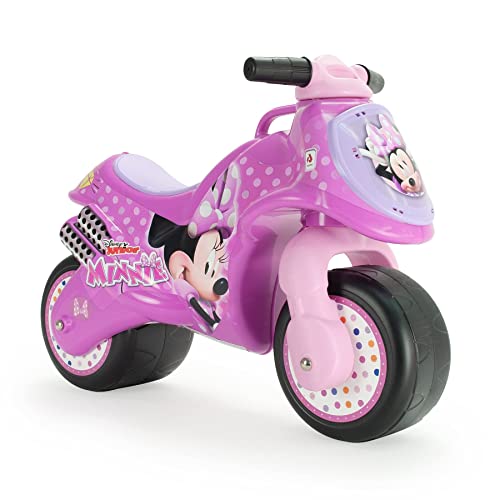 INJUSA - Laufrad Neox Minnie Mouse Rosa Farbe mit Permanenter Dekoration und Tragegriff, Empfohlen für Kinder +18 Monate