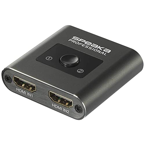 SpeaKa Professional SP-HSW-231 2+1 Port HDMI-Switch Ultra HD-fähig 7680 x 4320 Pixel