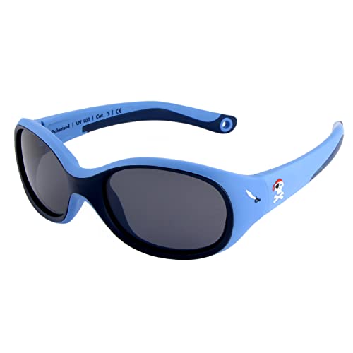 ActiveSol KINDER-Sonnenbrille | JUNGEN | 100% UV 400 Schutz | polarisiert | unzerstörbar aus flexiblem Gummi | 2-6 Jahre | 22 Gramm [Pirat]