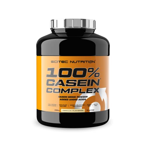 Scitec Nutrition 100% Casein Complex, Caseinkomplex auf Basis von mizellarem Casein, 2,35 kg, Vanille