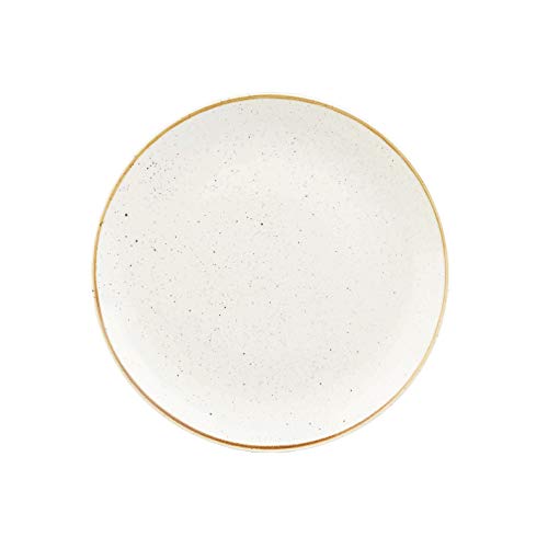 Kadida Churchill Stonecast -Coupe Plate Teller- Durchmesser: Ø32,4cm, Farbe auswählbar (Barley White)