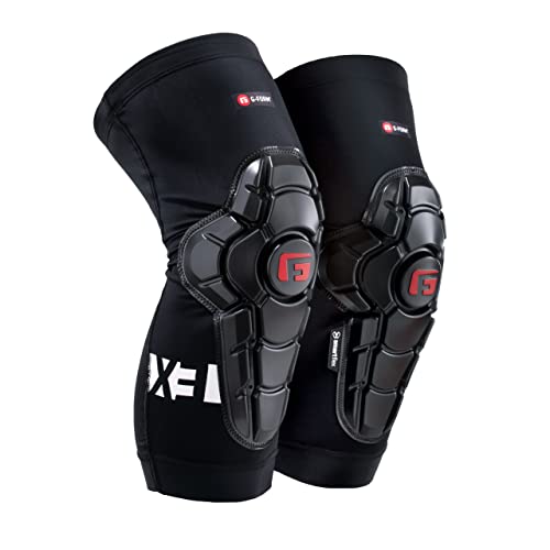 G-Form Pro-X3 Knieschoner für MTB, BMX, DH, Radfahren, Snowboarden, Skateboard, Fußball, Schwarz, XL