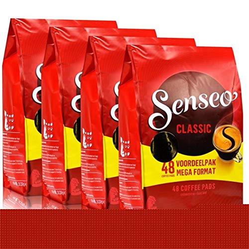 Senseo Kaffeepads Regular / Klassisch, Intensiver & Vollmundiger Geschmack, Kaffee, neues Design, 4er Pack, 4 x 48 Pads, 192 Portionen