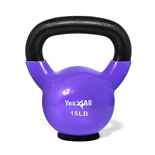 Yes4All Unisex-Erwachsene N21X Kettlebell, D. 6,8 kg – Violett, 15Lb