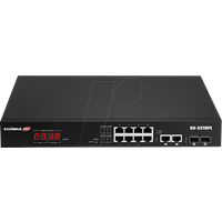 EDI GS-5210PL - Switch, 12-Port, Gigabit Ethernet, PoE+, SFP