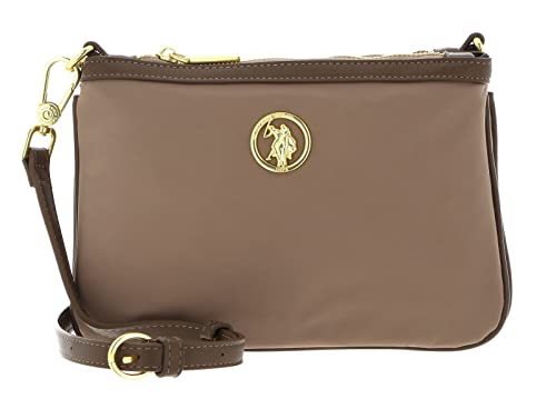 U.S. POLO ASSN. Houston Double Flat Crossbody Bag Light Taupe