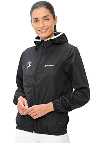 SPOOKS Damen Jacke, leichte Damenjacke mit Kapuze, Herbstjacke - Merle Rain Jacket Black XL