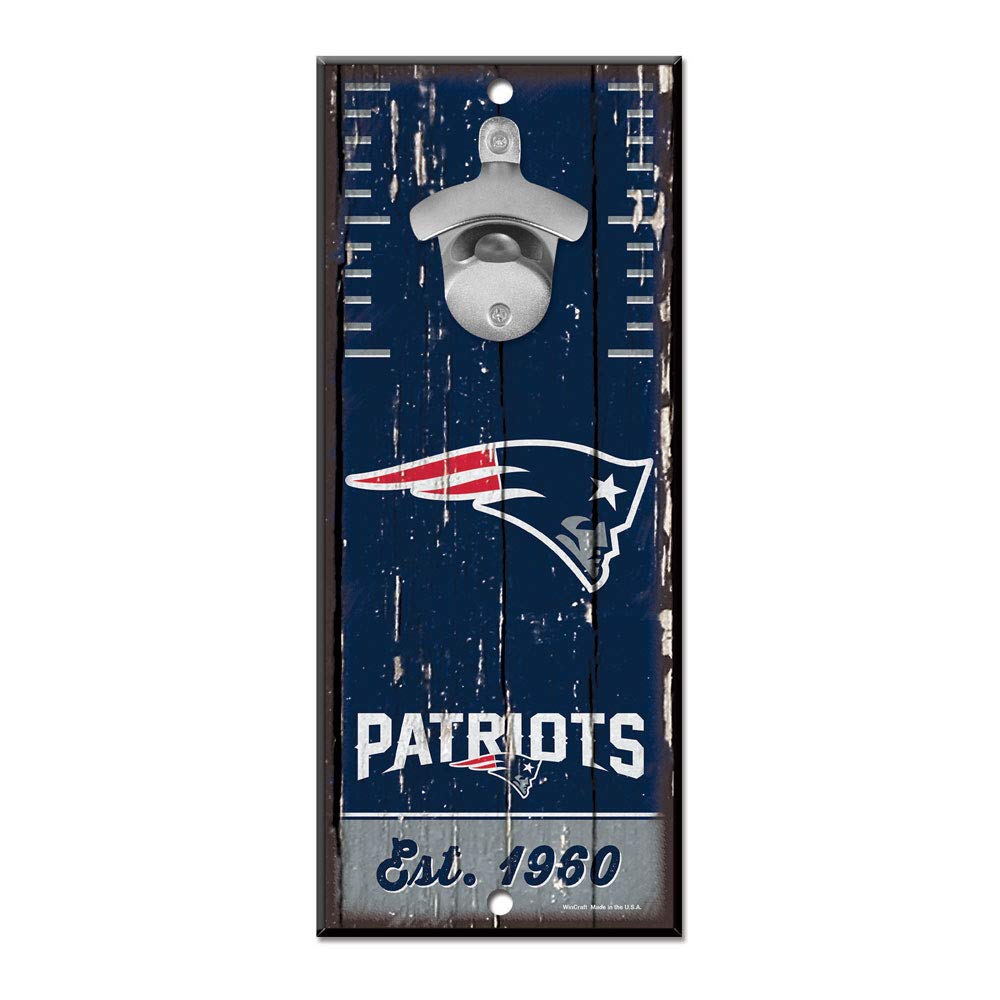 WinCraft New England Patriots NFL Schild mit Flaschenöffner