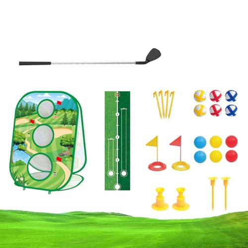 shizuku Kinder-Golfschläger-Set, Golf-Set-Spiel | Golf-Putting-Spiel | Sportliches Outdoor-Spielzeug, Sport-Golfspielzeug für Jungen und Mädchen, fördert die körperliche und geistige Entwicklung