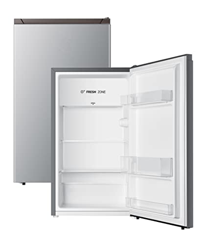 PKM Stand Kühlschrank mit Fresh Zone silber 85x48cm KS93SI