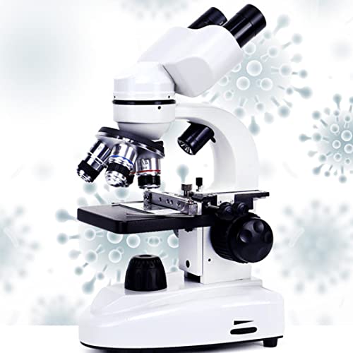 YIHEMEI 20000X/30000X Optisches Mikroskop, Metallkörper, Okulare(WF10X, WF50X), Dual-Luminator-System, Komplettes Zubehör für Labor Home Wissenschaftliche Forschung Biologische Ausbildung,30000X