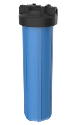 Pentair Pentek 150468 Big Blue Filtergehäuse, 1,9 cm NPT #20 Ganzhaus, robustes Wasserfiltergehäuse mit High-Flow Polypropylen (HFPP) Kappe, 50,8 cm, Schwarz/Blau