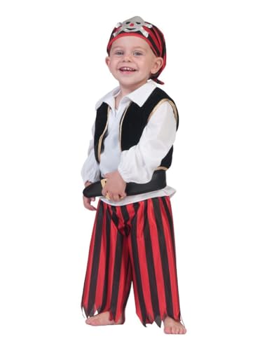 Das Kostümland Baby Piraten Kostüm - Anzug mit Bandana | Kinderkostüm Seeräuber Jungen (86)