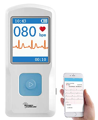 newgen medicals EKG Gerät: Mobiles medizinisches EKG-Messgerät mit PC-Software und App (Mobile EKG Geräte)