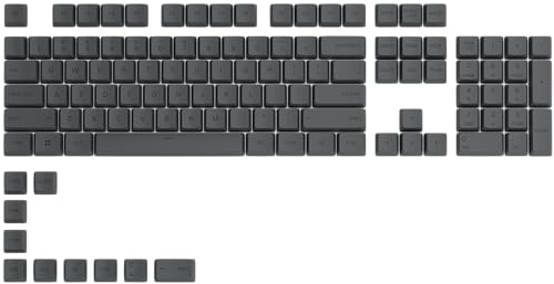 Glorious Pc Gaming Race GPBT Keycaps - aus Ultra-Haltbarem PBT-Kunststoff zum Anpassen Mechanischer Tastaturen - Pbt Keycaps - 114 undurchsichtige Tastenkappen in ANSI, US-Layout (Black Ash)