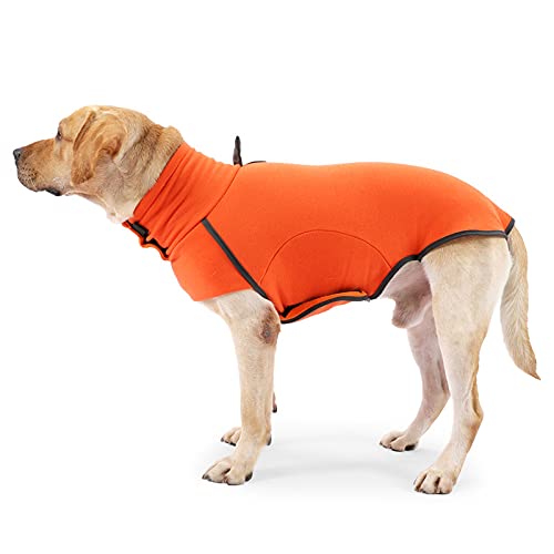 Hundemantel Winter Warm Jacke Pullover Kaltes Wetter Kostüm Winddicht Mantel für Welpen Kleine Mittlere Große Hunde (2XL, Orange)