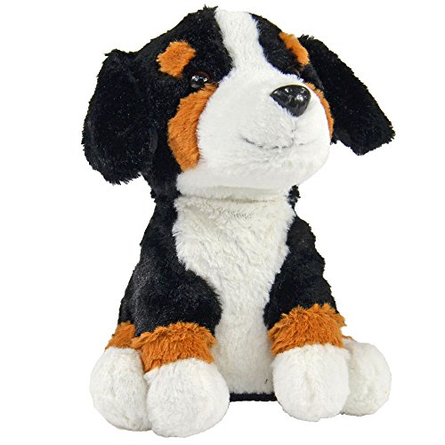 Kögler 75912 - Labertier Berner Sennenhund Bernd, ca. 18 cm groß, nachsprechendes Plüschtier mit Aufnahme- und Wiedergabefunktion, plappert alles witzig nach und bewegt sich, batteriebetrieben