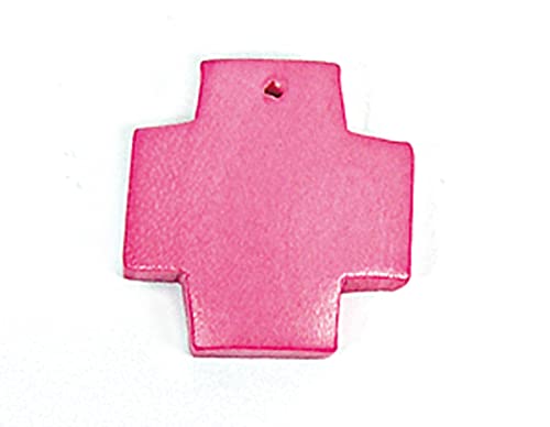 Anhänger Kreuz gewachst rosa 23 x 23 mm, 50u, ca.