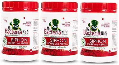 Mr.Bacteria No.5 Bioenzymatischer Reiniger für SIPHON ROHRE und ABFALL 500g - 3 Stücke