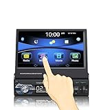 Ezonetronics 7 Zoll Autoradio Flip 1DIN Auto Stereo Play Telefon Musik über USB AM / FM Radio Bluetooth MP3 MP4 Player mit USB / SD 0013