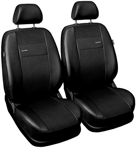 GSC Sitzbezüge Auto Vordersitze Universal Autositzbezüge Schonbezüge Vorne Kunst Leder X-LINE, kompatibel mit Nissan Qashqai