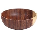 Goick Food Bowl-22x7.5cm Holz Salatschüssel Behälter Food Fruit Bowl Küchentisch