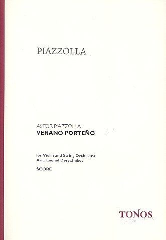 Verano porteno: for violin and string orchestra, score