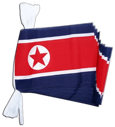 Flaggenfritze® Fahnenkette Nordkorea, Länge 5,9 m