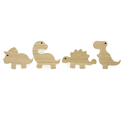 Wandhaken für Kinder aus Holz, Dinosaurier, Kinder, Kinderzimmer, Dino, T-rex, Tyrannosaurus, Deko, Eiche, Kleiderhaken, Garderobe, Garderobenhaken, Scandi-Style, Geschenkidee