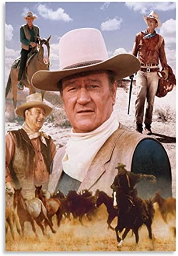 ZYHSB John Wayne Cowboyhut Poster Holz Puzzle 1000 Stück Adult Toys Dekompressionsspiel Me774Nr