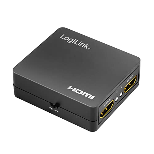 LOGILINK HD0032 - HDMI-Splitter, 1x2-Port, 4K/60 Hz, Downscaler, klein