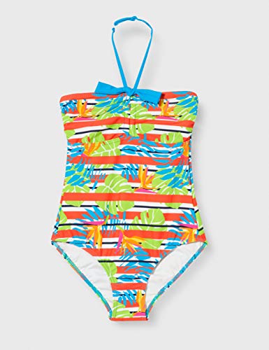 Fashy Mädchen Badeanzug, Mehrfarbig Gemustert, 152